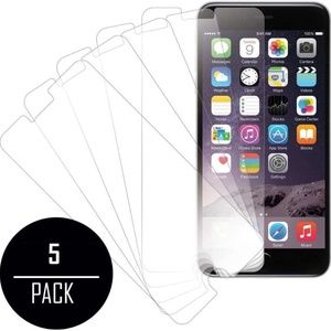 NEW 5 Pack Tempered Glass Clear Screen Protector For Apple iPhone 7/8 Plus